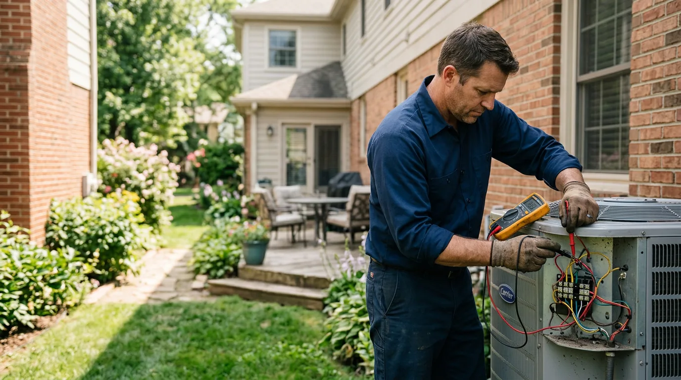 HVAC technician working near Brooklyn Park, MN